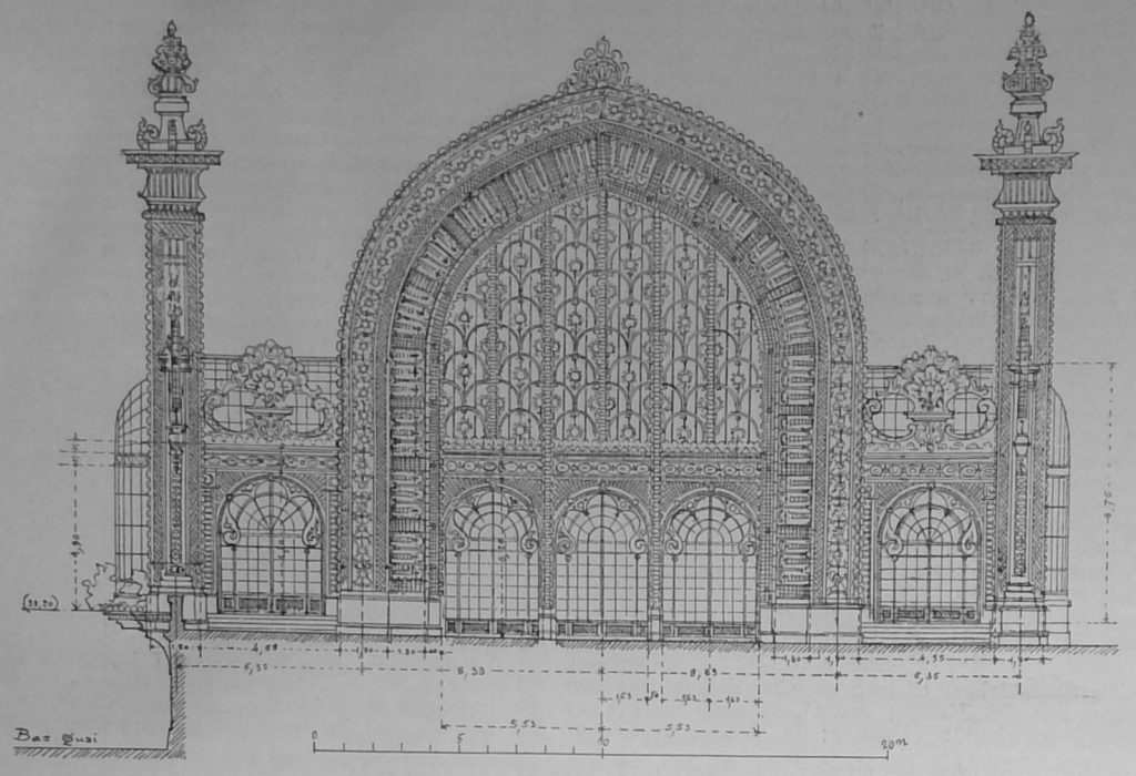 Doppel-Palastanlage für die Gartenbaukunst. Architekt Ch. A. Gautier in Paris