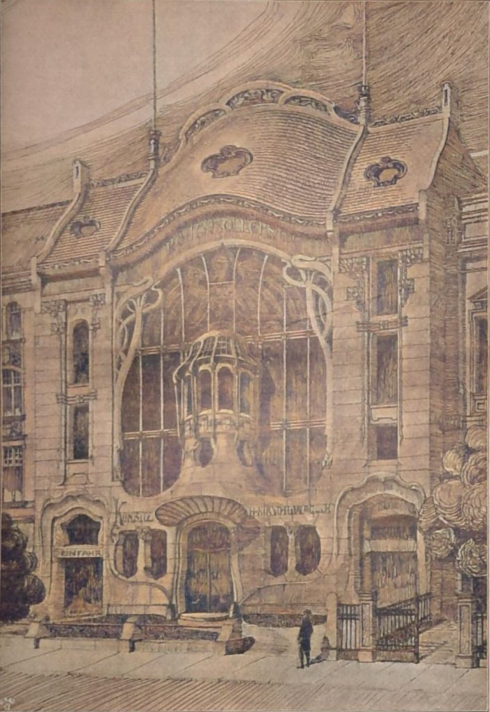 Entwurf zum Kaufhaus Hohenzollern in Berlin. Arch. Cremer & Wolffenstein