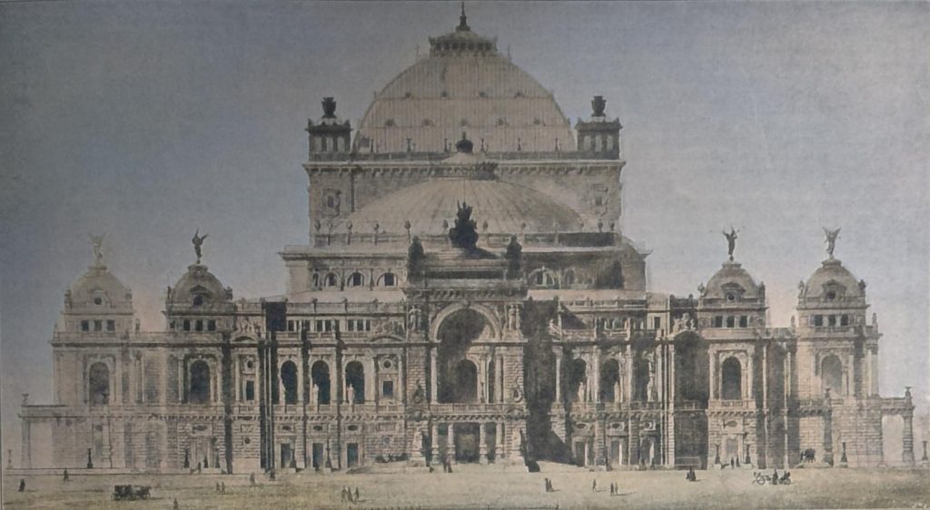 Hauptansicht des kaiserlichen Theaters für St. Petersburg. Architekt Prof. Victor Schröter in St. Petersburg