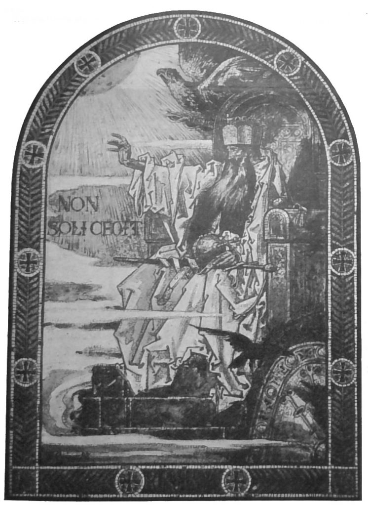 Mosaik im Vorraum der Kaiserloge in der Kaiser-Wilhelm-Gedächnisskirche in Berlin