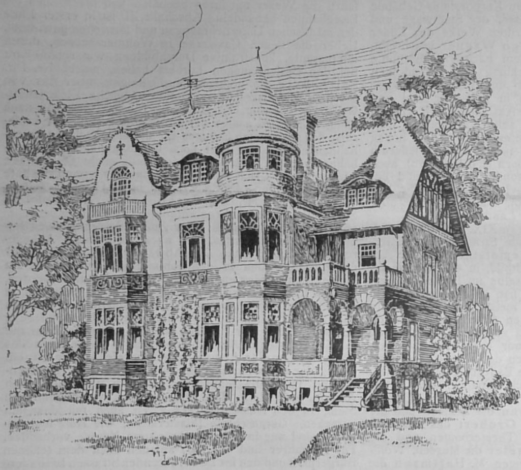 Wohnhaus Gust. Melchers. Parkallee 95 in Bremen. Arch. E. Gildemeister & W. Sunkel. 1900