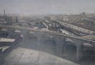 Abbildg. 2. Anschluss-Dreieck der Hochbahn auf dem eisenbahnfiskal. Gelände und Ueberschreitung des Potsdamer Aussenbahnhofes