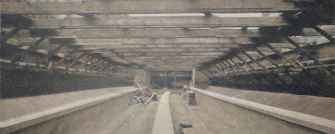 Abbildg. 20. Tunnel in der Ausführung nach Ferigsstellung bis Gr. W. Höhe (Westl. Strecke)