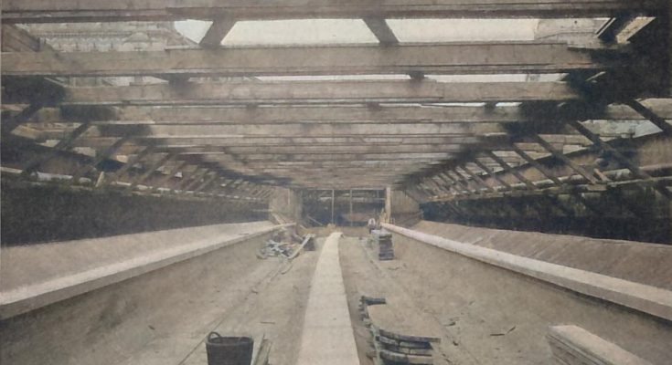Abbildg. 20. Tunnel in der Ausführung nach Ferigsstellung bis Gr. W. Höhe (Westl. Strecke)