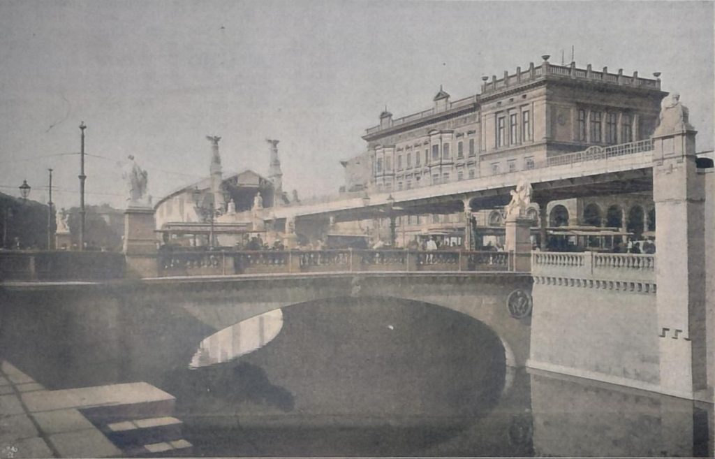 Abbildg. 29. Hochbahnkreuzung an der Belle-Alliance-Brücke (mit Haltestelle Hallesches Thor)