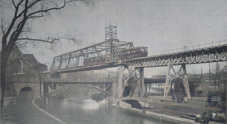 Abbildg. 40. Ueberbrückung der Anhalter Bahn und des Landwehr-Kanals