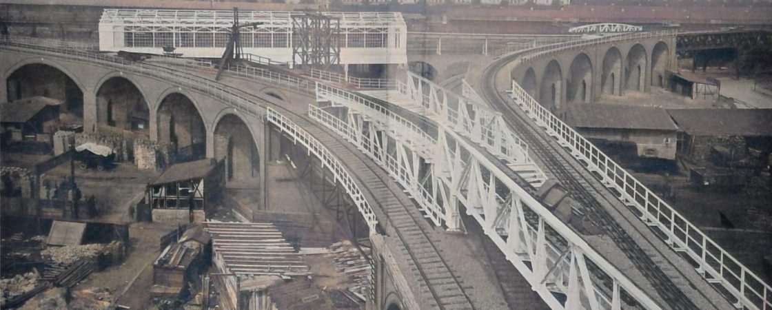 Anschluss-Dreieck auf dem Gelände des alten Dresdner Bahnhofes