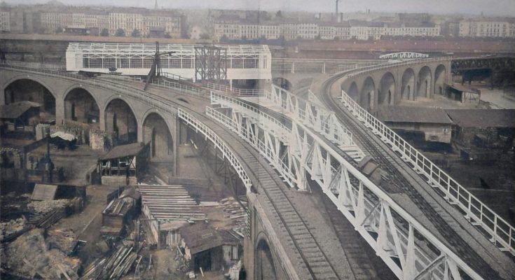 Anschluss-Dreieck auf dem Gelände des alten Dresdner Bahnhofes