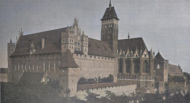 Ansicht der Marienburg in Westpreussen von der Stadtseite