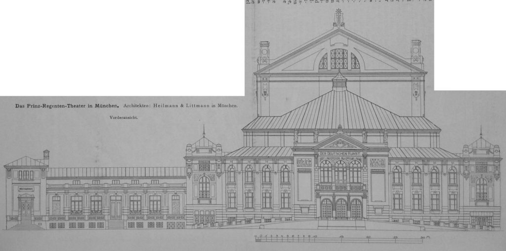 Das Prinz-Regenten-Theater in München. Vorderansicht