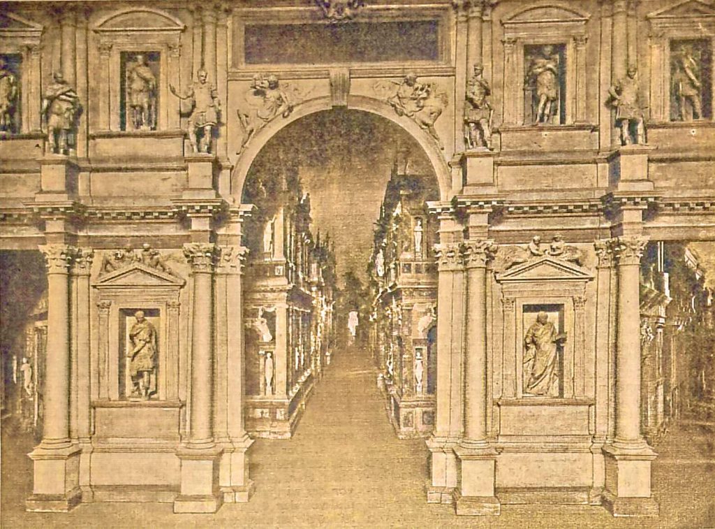 Das Teatro Olimpico in Vincenza. Architekt Andrea Palladio