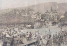 Das Winzerfest in Vevey. Ankunft des Zuges der Göttin Pales auf dem Festplatze