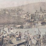 Das Winzerfest in Vevey. Ankunft des Zuges der Göttin Pales auf dem Festplatze