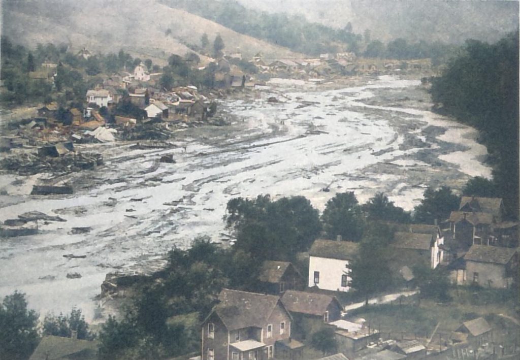 Das verheerte Tal nach dem Abfluß der Wassermassen