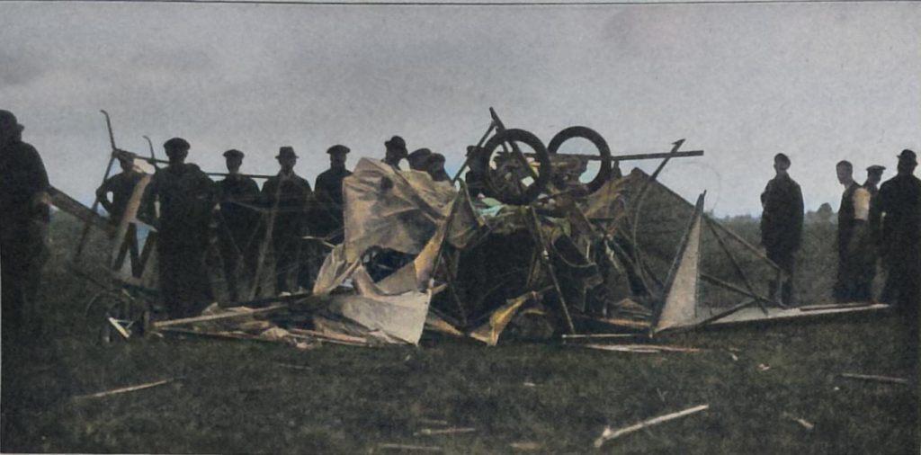 Der Todessturz des Kapitäns Engelhard. Cop. Intern. Illustr.-Agentur.