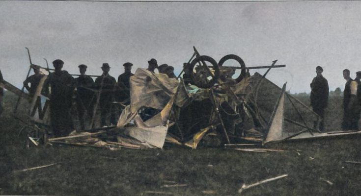 Der Todessturz des Kapitäns Engelhard. Cop. Intern. Illustr.-Agentur.