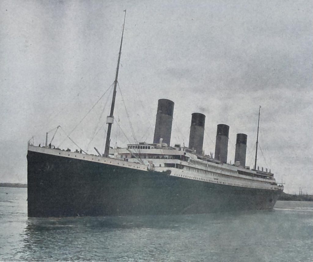 Der untergegangene Riesendampfer Titanic
