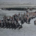 Die 2. Sotnie (Eskadron) des Orenburger Kosakenregiments