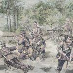 Die Uniformirung des deutschen Landsturmes. Nach einer Originalskizze von E. Hofang