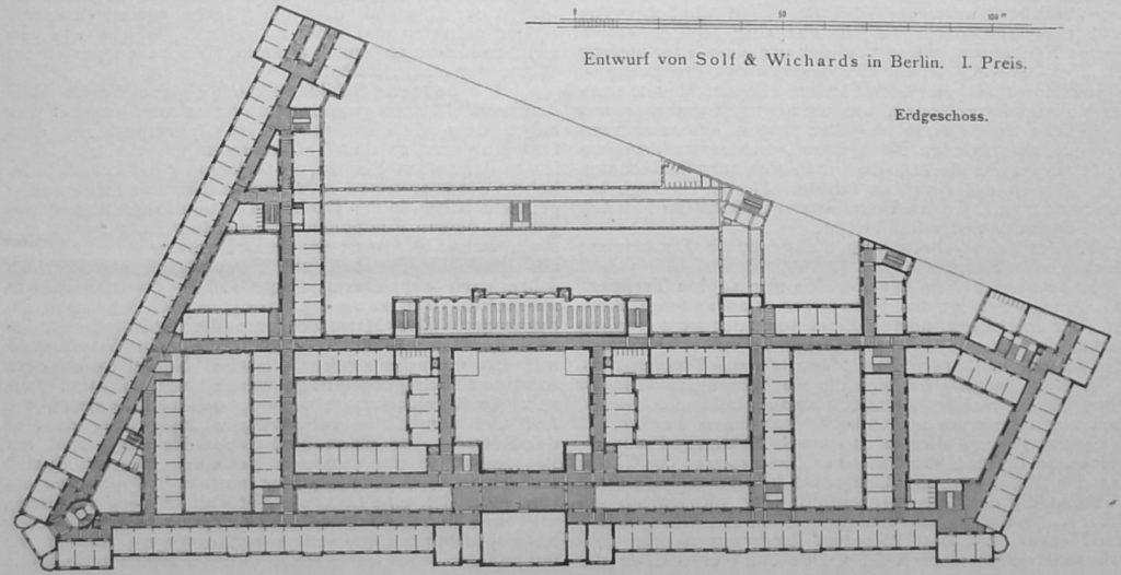 Entwurf von Solf & Wichards in Berlin. 1. Preis. Erdgeschoss
