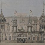 Entwurf zu einem Saalbau in Heidelberg. Architekten Henkenhaf & Ebert in Heidelberg