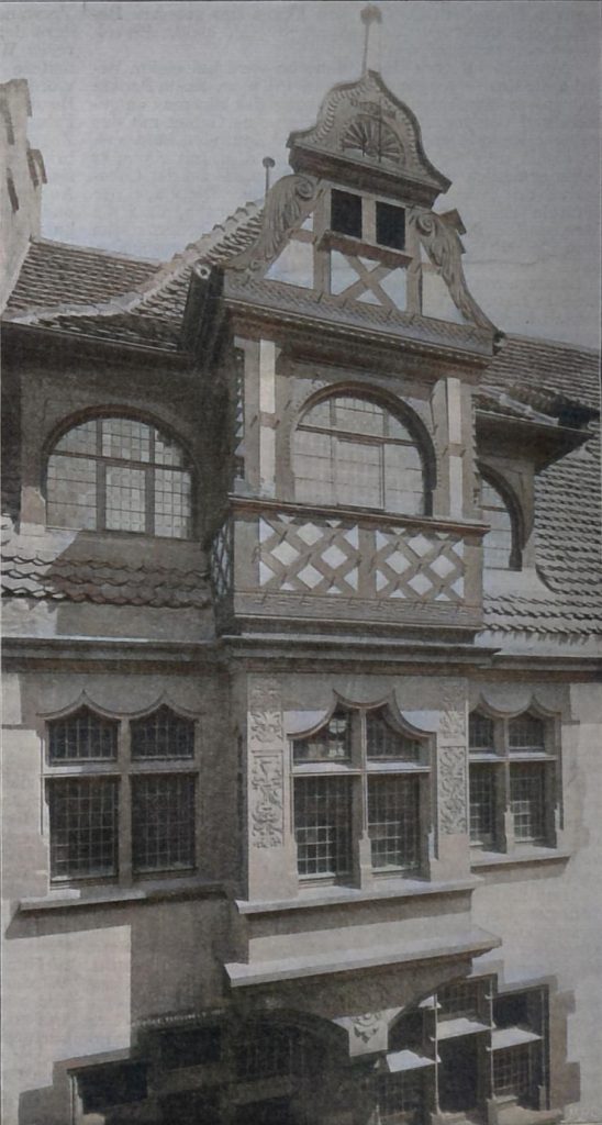 Erker vom neuen Rathhause in Freiburg