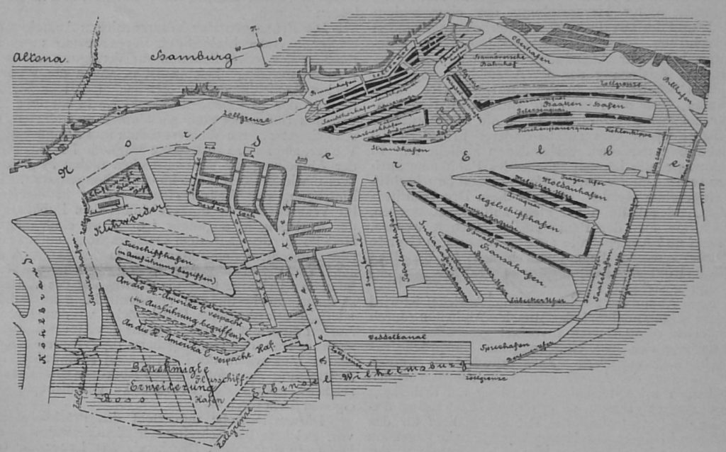 Erweiterungen der Hafenanlagen in Hamburg