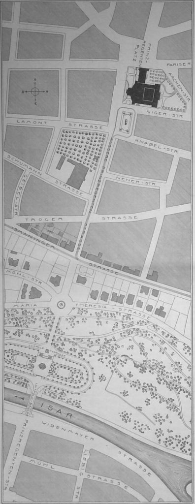 Lageplan des Prinz-Regenten-Theater in München