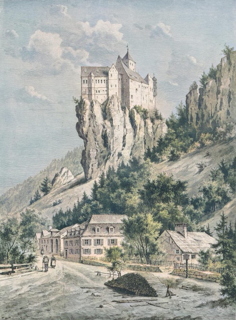 Schloß Prunn im Altmühlthale. Nach einer Originalskizze von G. Dietrich