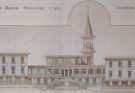 Südansicht. 1-500. Architekt C. Wetzel in Davos-Platz
