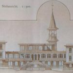 Südansicht. 1-500. Architekt C. Wetzel in Davos-Platz