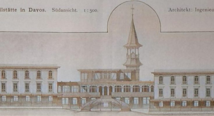 Südansicht. 1-500. Architekt C. Wetzel in Davos-Platz